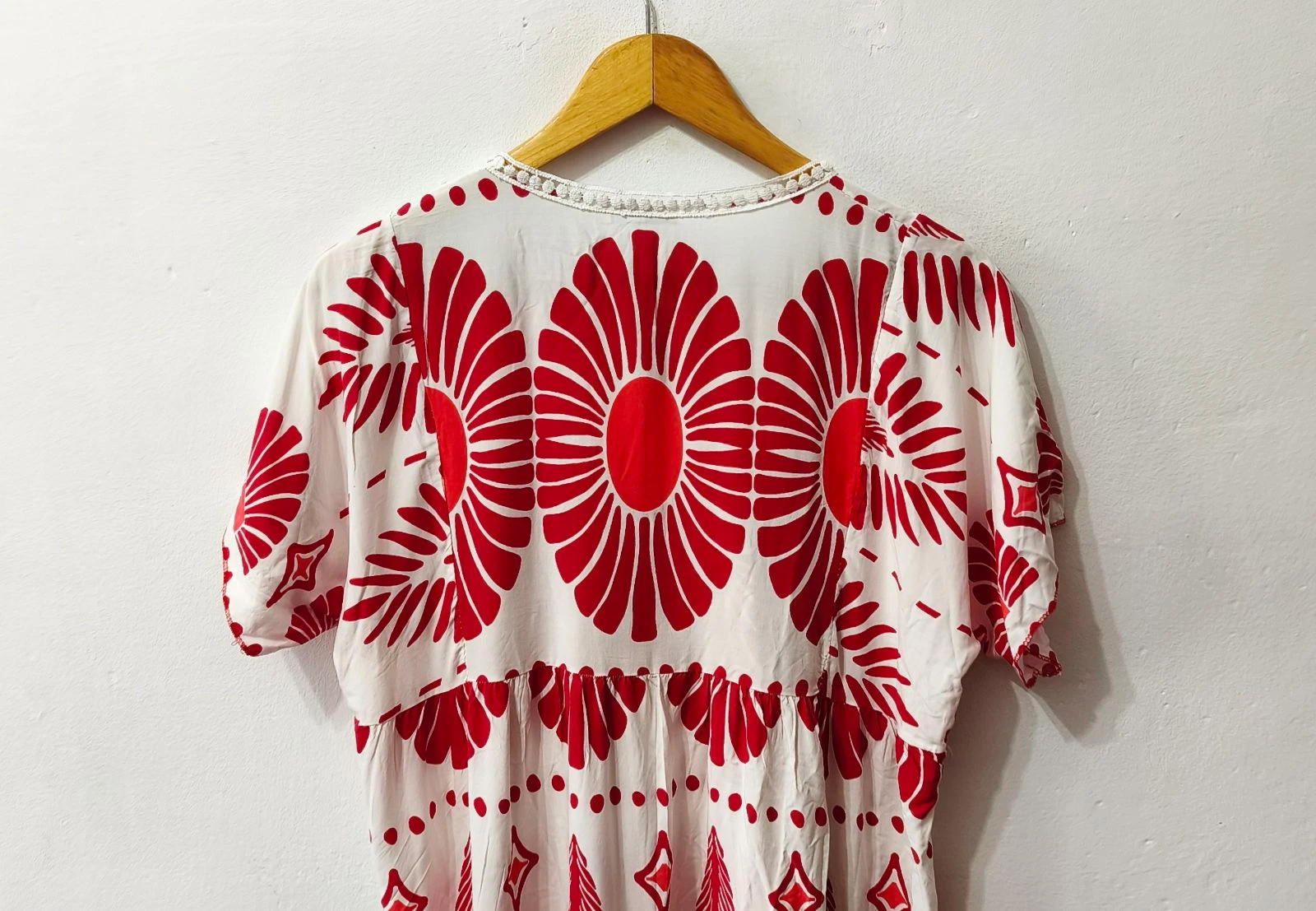 Vestido de verão vermelho e branco para mulher Tamanho XL-XXL – photo 6